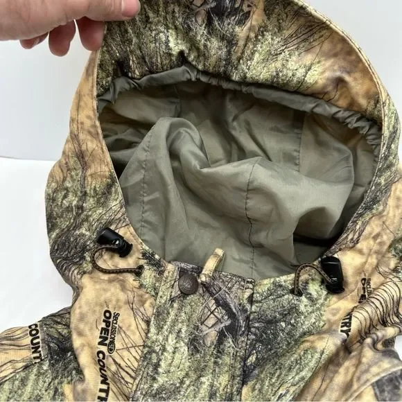 Herters Jacket Mens Large Camouflage Hunting Hooded Blind Coat Open Country
